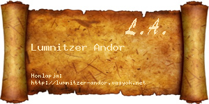 Lumnitzer Andor névjegykártya